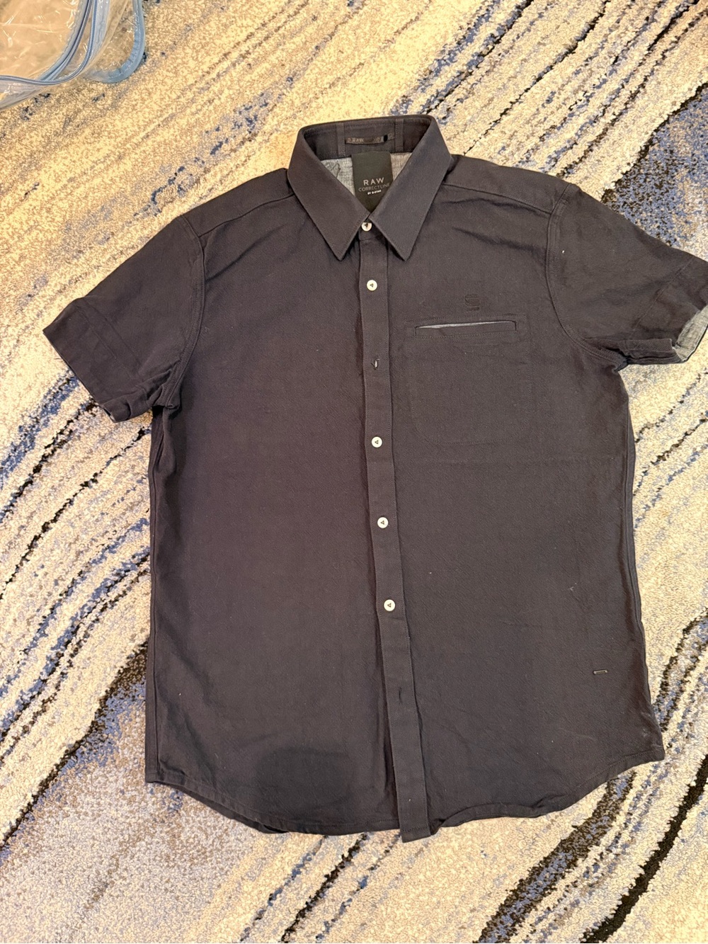 G-Star Raw Men's Short Sleeve Button-Down Shirt — Black